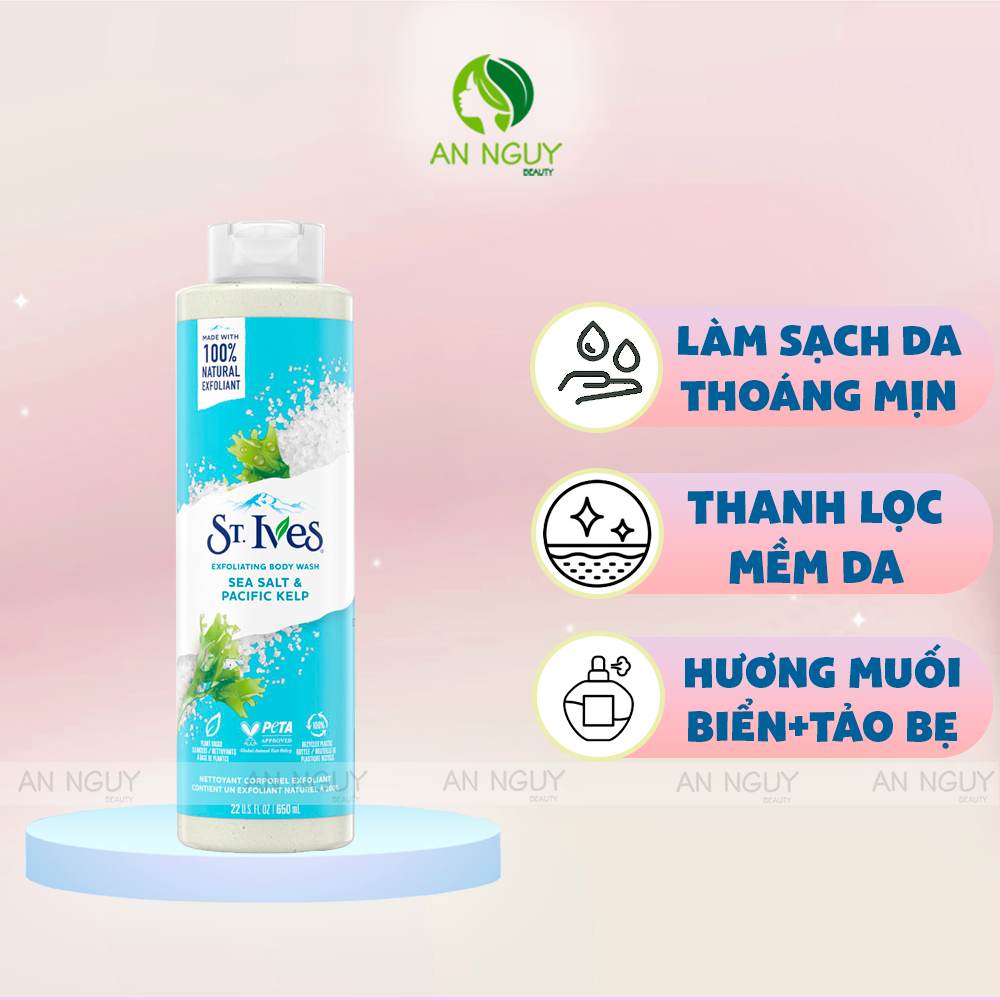 Sữa Tắm ST.Ives Body Wash Dưỡng Ẩm Tẩy Tế Bào Chết Và Chống Lão Hóa Da 650ml