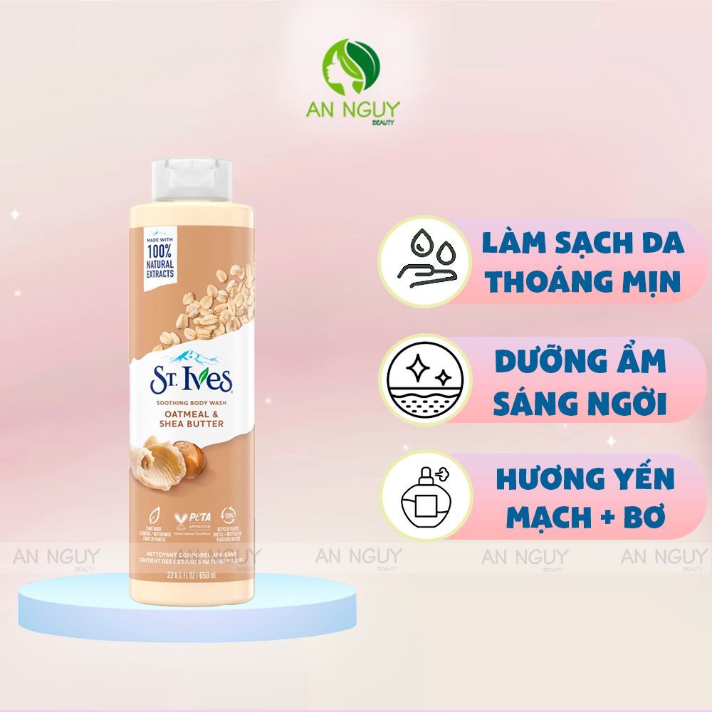 Sữa Tắm ST.Ives Body Wash Dưỡng Ẩm Tẩy Tế Bào Chết Và Chống Lão Hóa Da 650ml