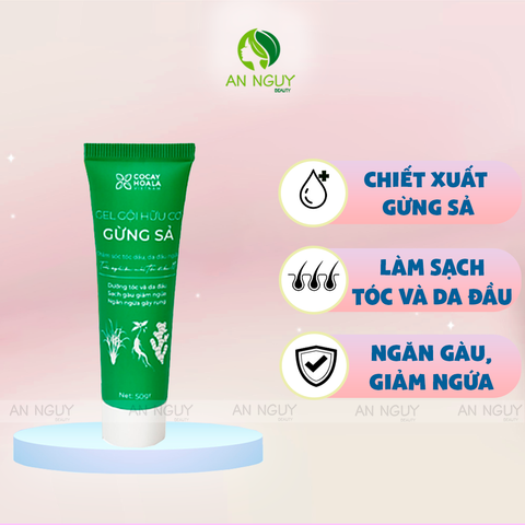 Gel Gội - Xả Hữu Cơ Gừng Sả Cocayhoala 50gr