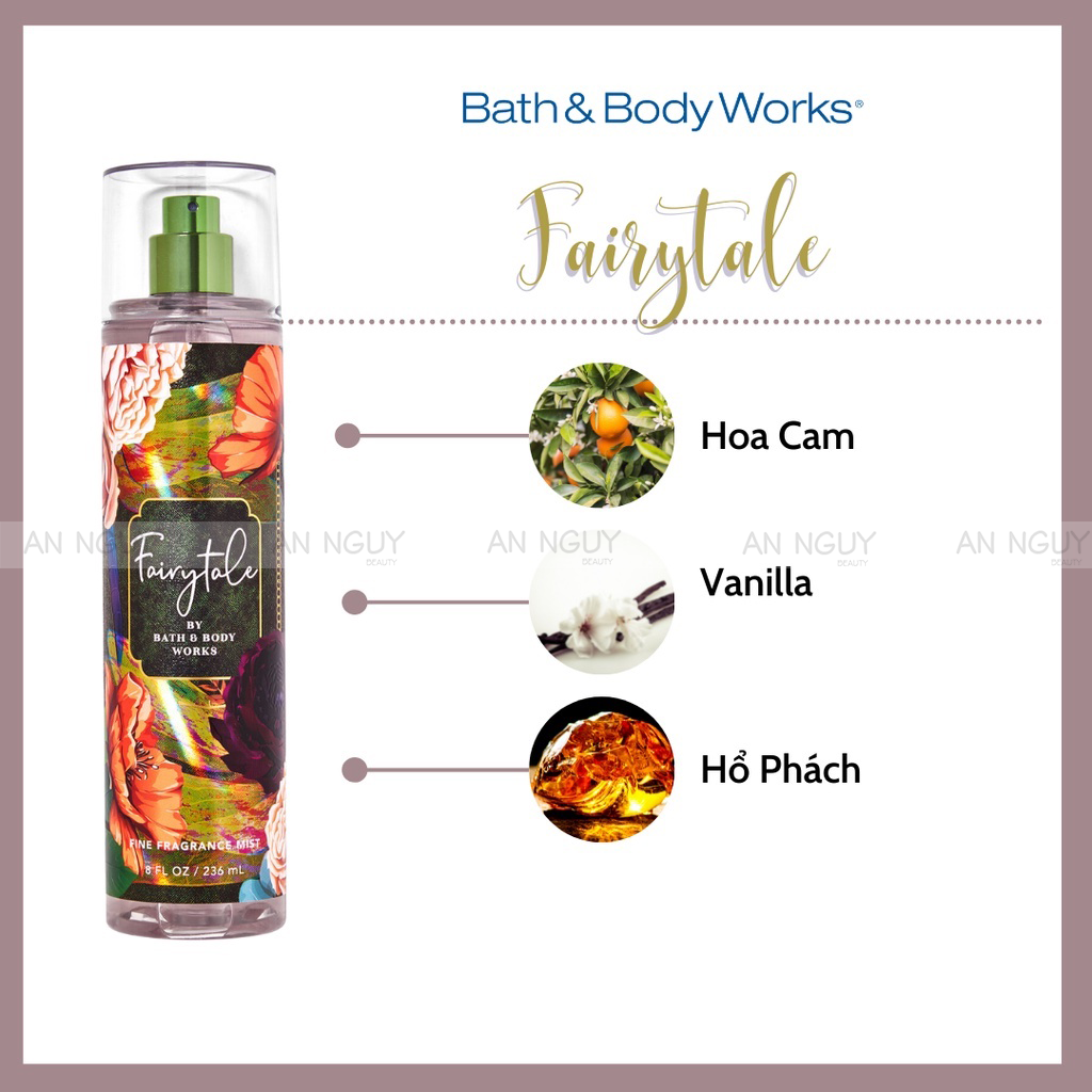 Xịt Thơm Bath & Body Works Fairytale Fine Fragrance Mist Hương Thơm Ấm Áp 236ml