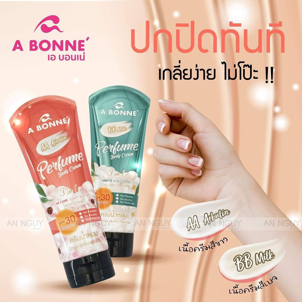 Kem Dưỡng Toàn Thân A Bonne' Perfume Body Cream Hương Nước Hoa SPF30 PA++++ 200ml