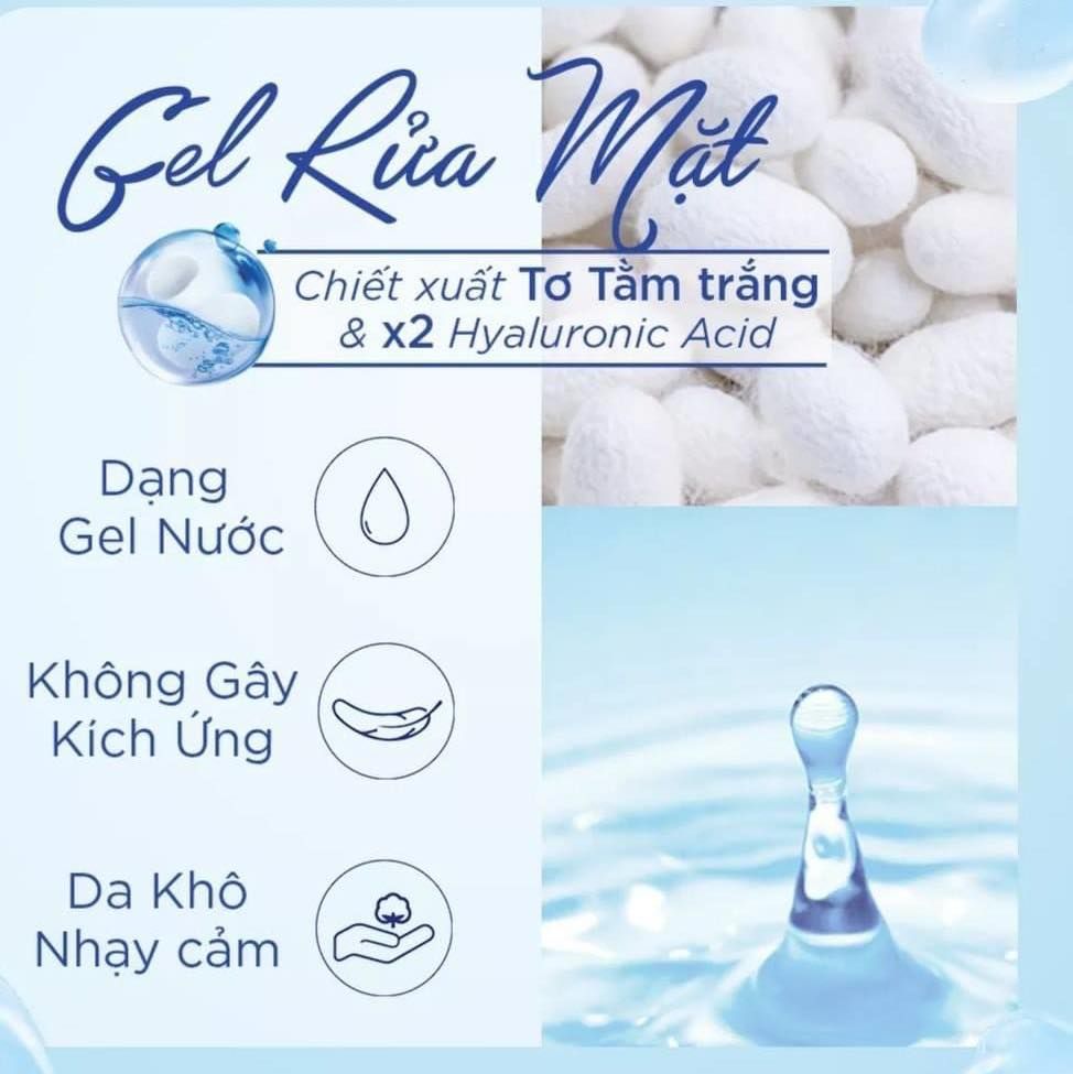 Gel Rửa Mặt Senka Perfect Gel Gentle Wash Chiết Xuất Tơ Tằm 100gr