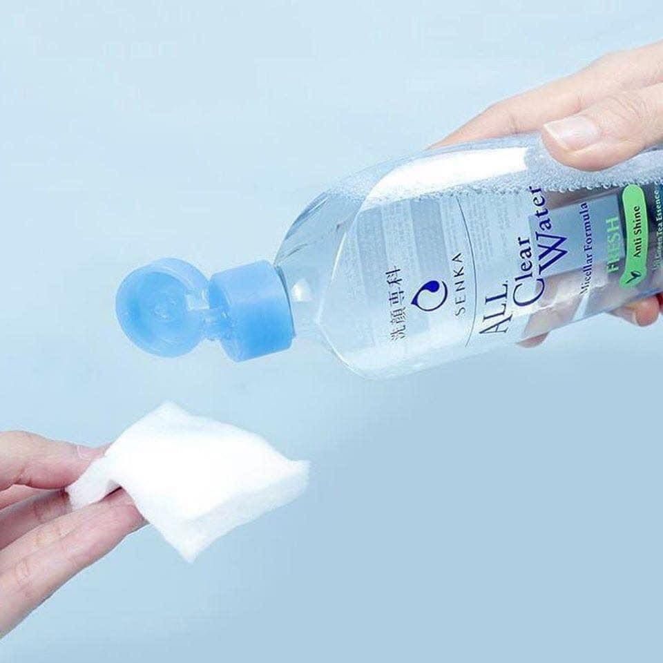 Nước Tẩy Trang Senka All Clear Water Micellar Formula Fresh Anti Shine Ngừa Mụn, Kiểm Soát Nhờn (Xanh Lá)
