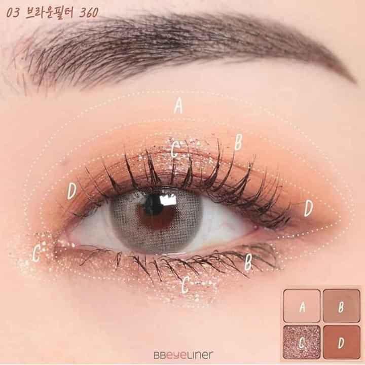 Bảng Màu Mắt 4 Ô Peripera Ink Pocket Shadow Palette 8gr #03. Brown Filter 360