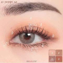 Bảng Màu Mắt 4 Ô Peripera Ink Pocket Shadow Palette 8gr #03. Brown Filter 360