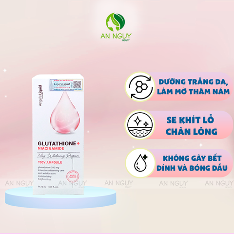 Tinh Chất Angel’s Liquid Glutathione + Niacinamide 7DAY Whitening Program 700 V-Ampoule Giảm Nám Sáng Da 30ml