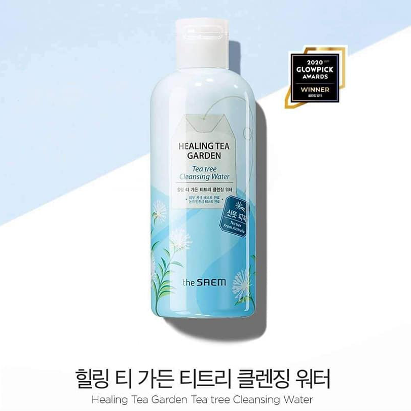 Nước Tẩy trang The Saem Healing Tea Garden Cleansing Water Chiết Xuất Từ Các Loại Trà 300ml