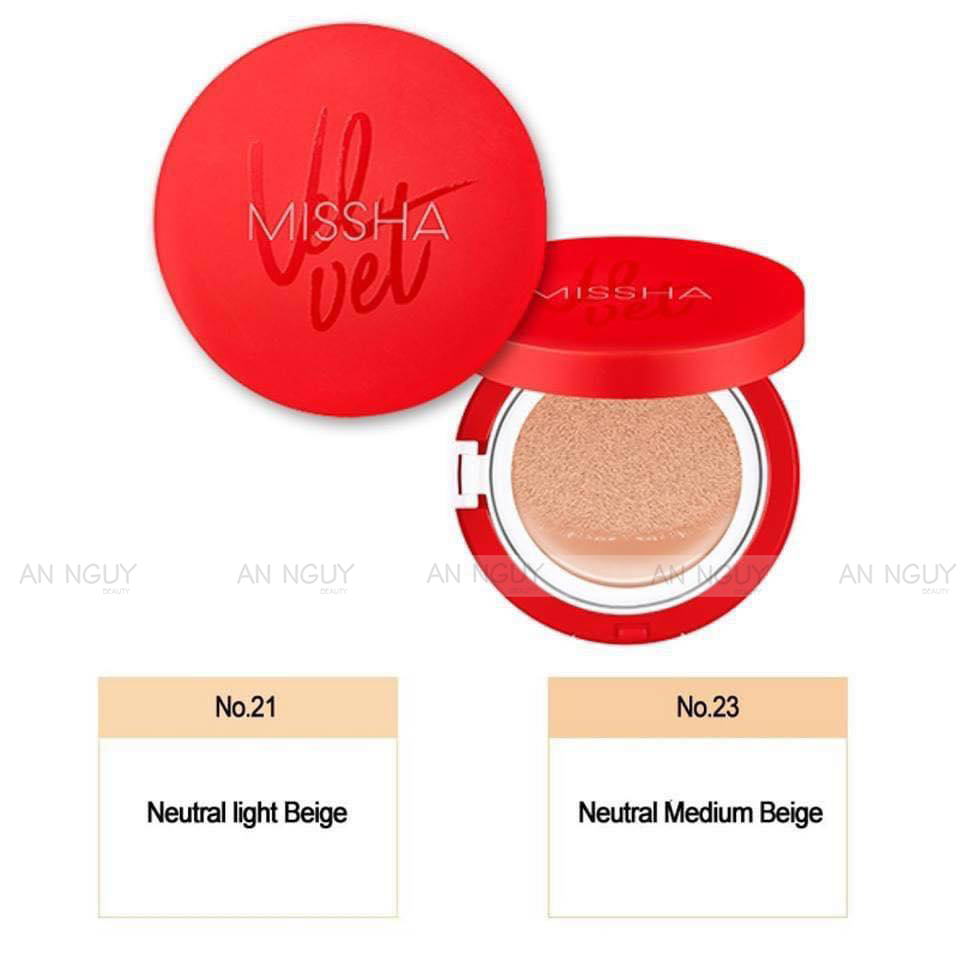 Phấn Nước Missha Velvet Finish Cushion SPF 50+ PA+++ Mỏng Nhẹ, Che Phủ Tốt 15gr