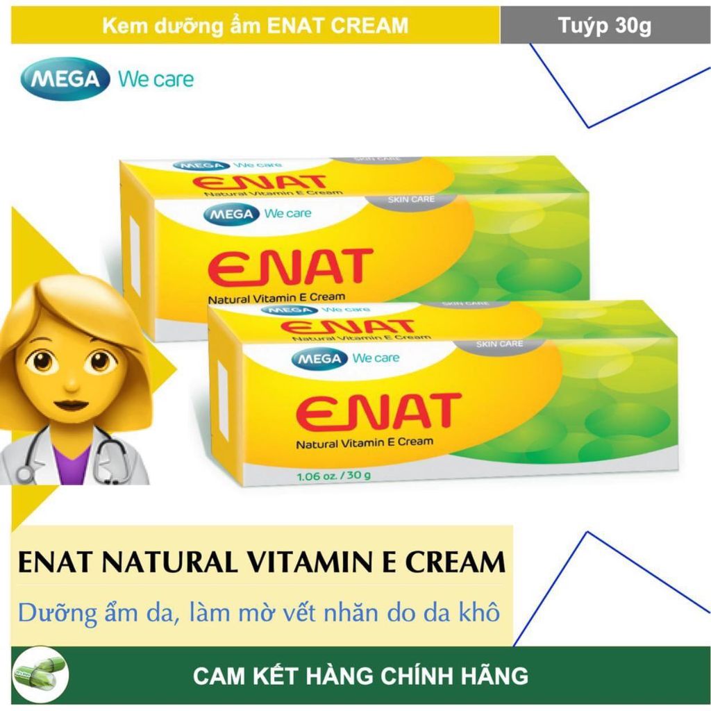 Kem Dưỡng Da Mega ENAT Natural Vitamin E Cream 30gr