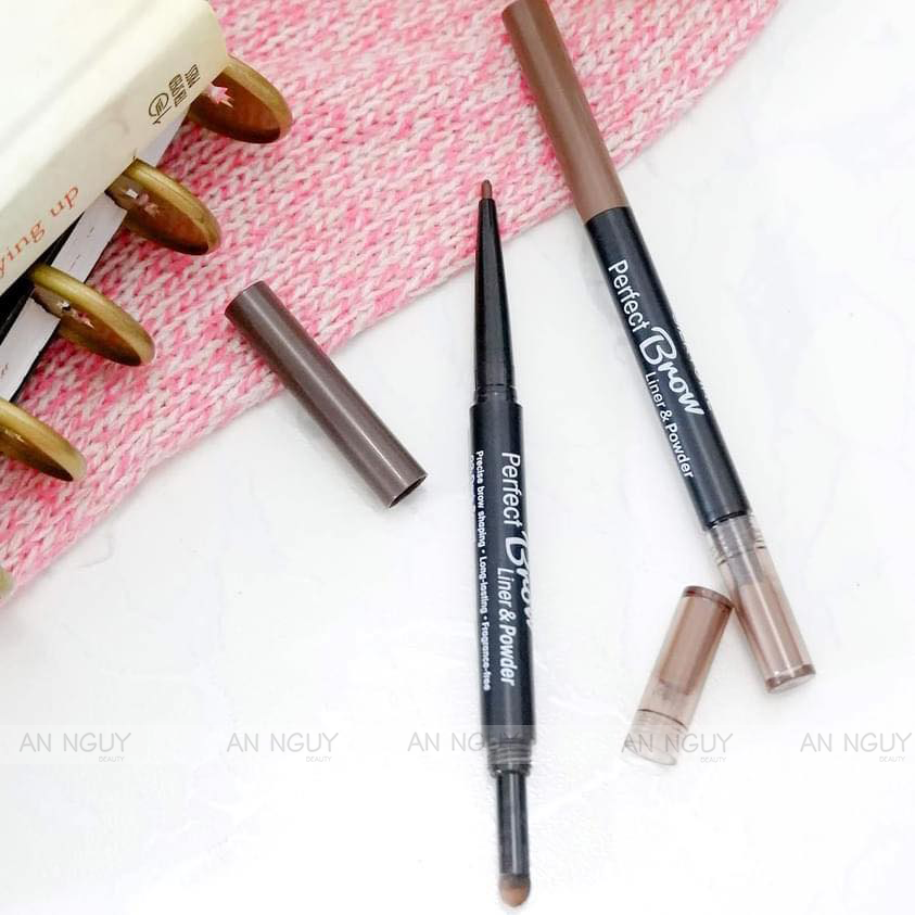 Chì Định Hình Mày 2 Đầu Silkygirl Perfect Brow Liner & Powder 0.5g