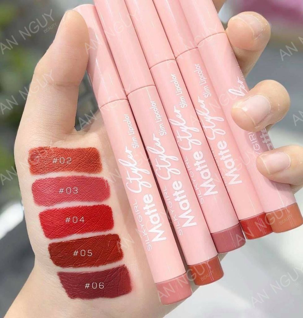 Son Bút Chì SilkyGirl Matte Styler Slim Lipcolor 1.4gr