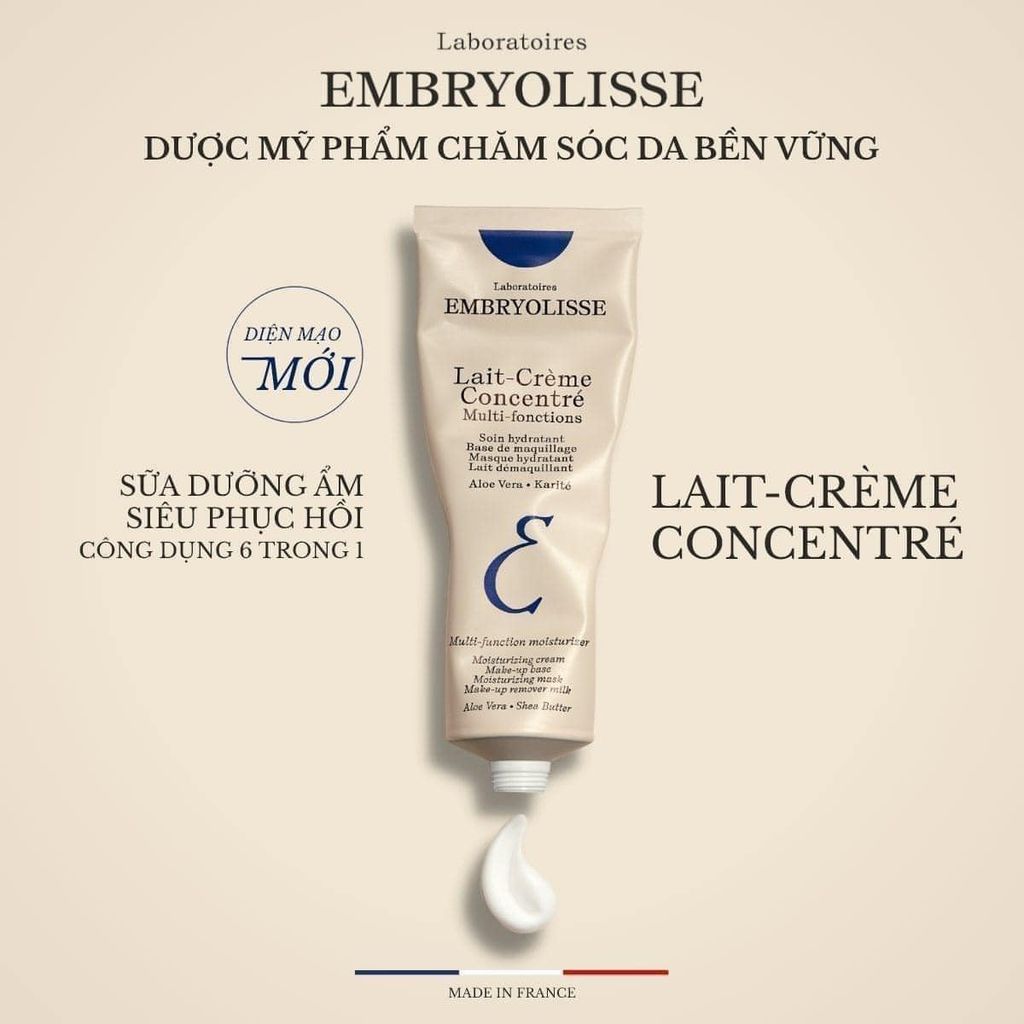 Kem Dưỡng Ẩm Embryolisse Lait Creme Concentre Phục Hồi Da (Mẫu Mới)