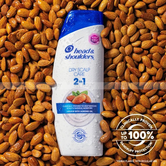 Dầu Gội Và Xả Head & Shoulders 2in1 Dưỡng Ẩm Da Đầu Khô 400ml (Hàng Mỹ Nhập Khẩu)