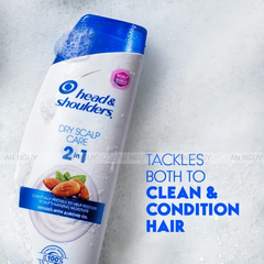 Dầu Gội Và Xả Head & Shoulders 2in1 Dưỡng Ẩm Da Đầu Khô 400ml (Hàng Mỹ Nhập Khẩu)