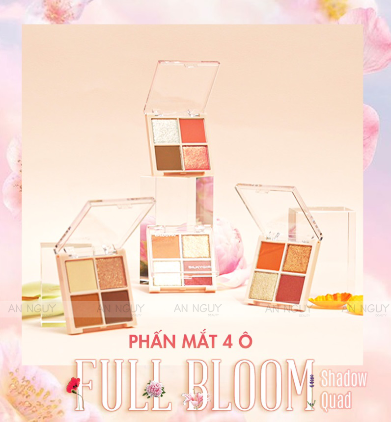 Bảng Phấn Mắt 4 Ô SILKYGIRL Full Bloom Shadow Quad 6.4gr