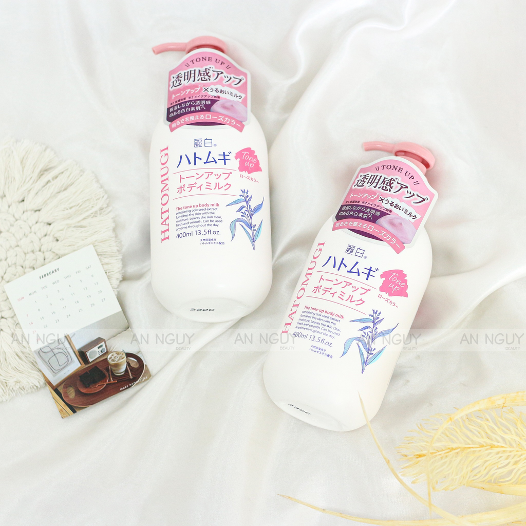 Dưỡng Thể Hatomugi The Tone Up Body Milk Nâng Tone Và Làm Sáng Da 400ml