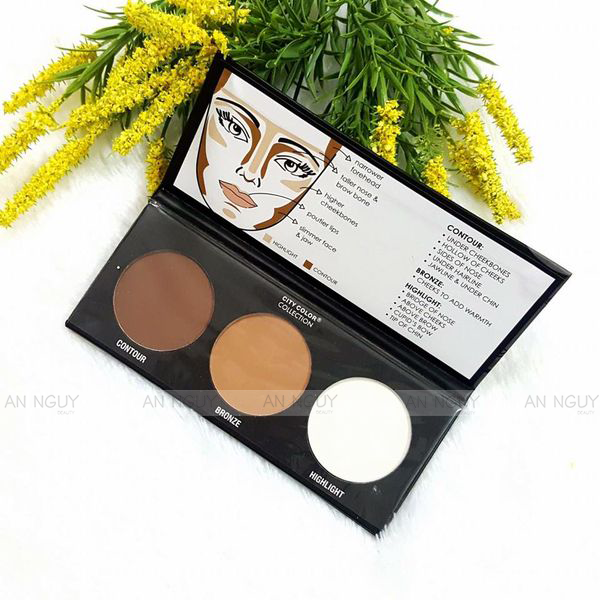 Bảng Phấn Tạo Khối Và Highlight 3 Ô City Color Contour Effects Palette 4.5gr