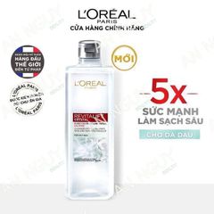 Nước Tẩy Trang L'Oreal Revitalift Crystal Micellar Water Làm Sạch Sâu Dành Cho Da Dầu (Xám)