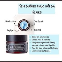 Kem Dưỡng Klairs Midnight Blue Calming Cream Dành Cho Ban Đêm Làm Dịu Và Phục Hồi Da