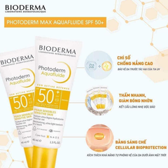 Set Kem Chống Nắng Bioderma Photoderm Aquafluide 40ml + Sữa Rửa Mặt Bioderma Sensibio Gel Moussant 45ml