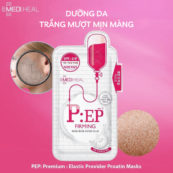 Mặt Nạ Mediheal P:EP Firming Proatin Mask Giúp Da Săn Chắc, Đàn Hồi 25ml