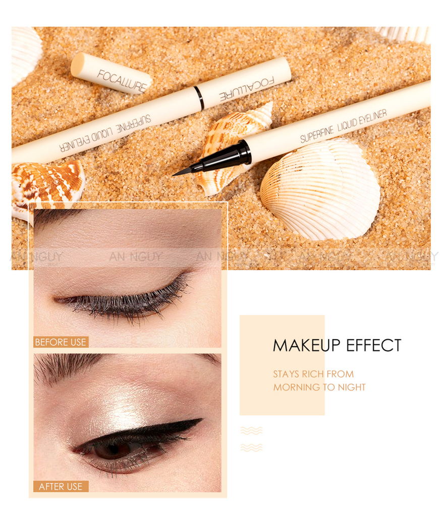 Bút Kẻ Mắt Nước Focallure Superfine Liquid Eyeliner 0.6gr - Màu Đen