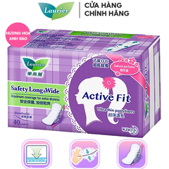 Băng Vệ Sinh Ngày Đầu-Cuối Laurier Active Fit Safety Long & Wide Không Hương