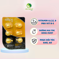 Dưỡng Tóc Ellips Hair Vitamin With Pro-Keratin Giúp Phục Hồi Tóc Hư Tổn Vỉ 6 Viên