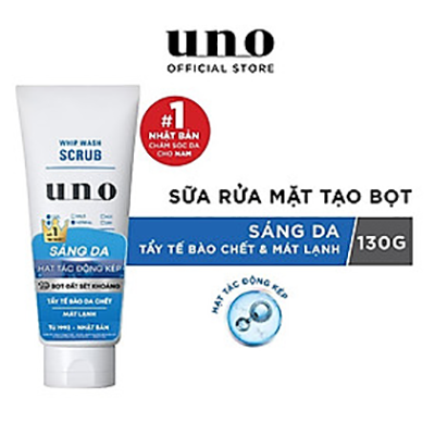 Sữa Rửa Mặt Tạo Tọt Uno Whip Wash Sạch Nhờn 130gr