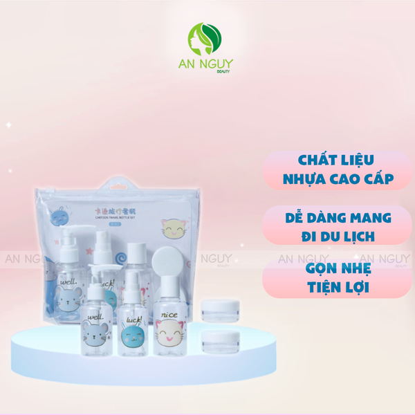 Bộ Chiết Mỹ Phẩm Du Lịch 6 Món