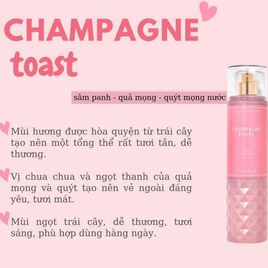 Xịt Thơm Bath & Body Works Champagne Toast Fine Fragrance Mist Hương Thơm Nữ Tính 236ml