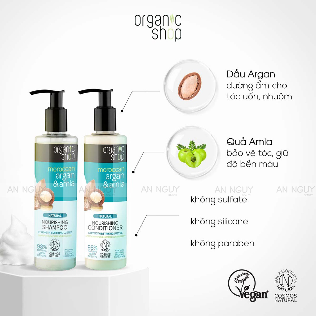 Bộ Gội & Xả Organic Shop 280ml x 2