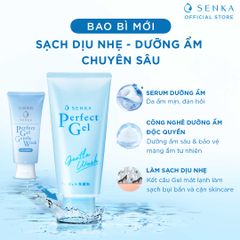 Gel Rửa Mặt Senka Perfect Gel Gentle Wash Chiết Xuất Tơ Tằm 100gr