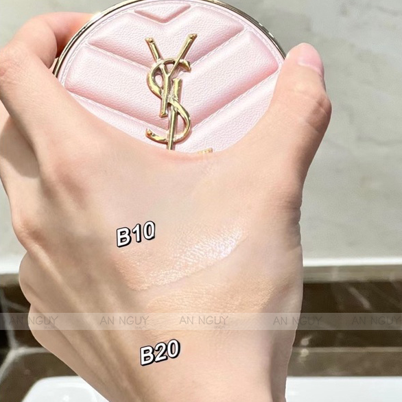 Phấn Nước Cushion YSL Touche Eclat Glow Pact Cushion High Cover Mesh Foundation (Vỏ Da Hồng)