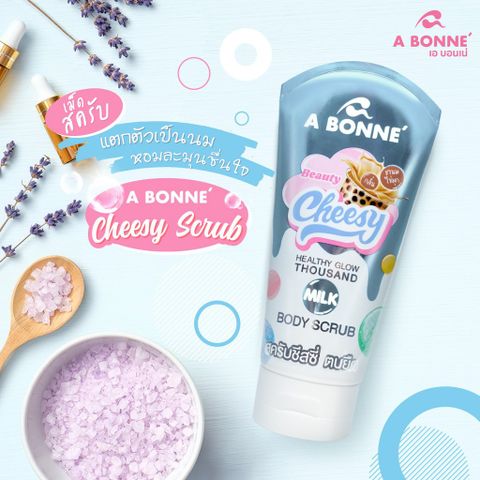 Muối Sữa Tẩy Tế Bào Chết A Bonne' Cheesy Healthy Glow Thousand Milk Body Scrub Hương Trà Sữa 150gr