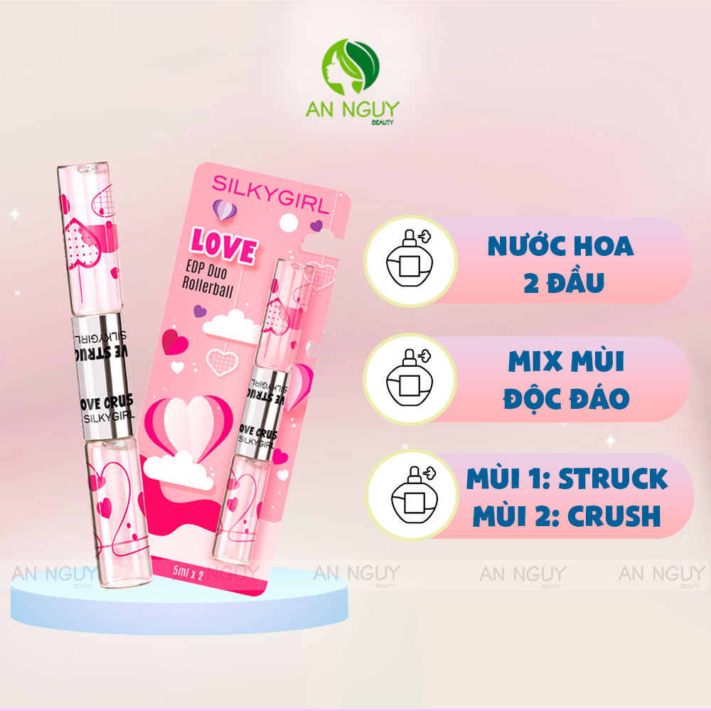 Nước Hoa 2 Đầu 4 Hương SilkyGirl EDP Duo Rollerball 10ml