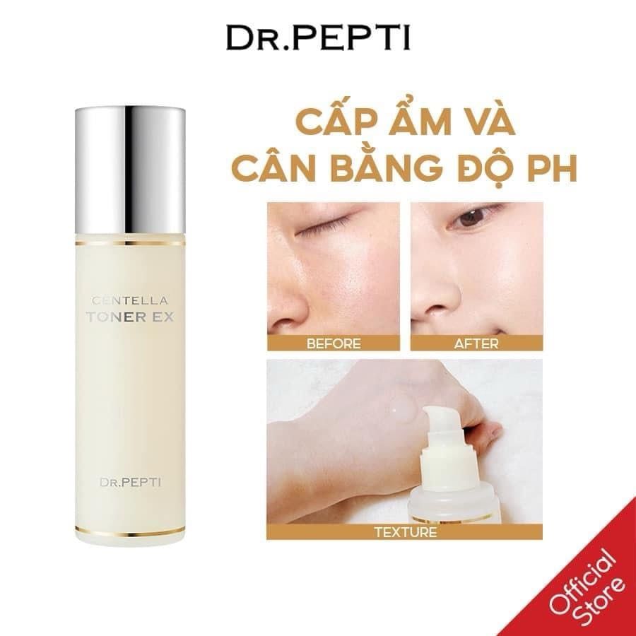 Nước Hoa Hồng Dr.Pepti Centella Toner Chiết Xuất Rau Má Làm Dịu Da 180ml