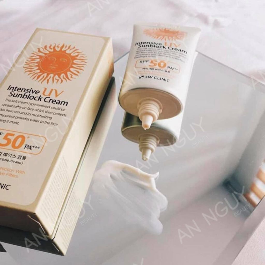 Kem Chống Nắng 3W Clinic Intensive UV SPF50+ Dành Cho Mọi Loại Da 70ml