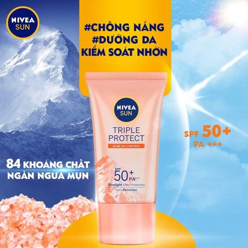 Kem Chống Nắng Nivea Triple Protect SPF50+ PA+++ 40ml