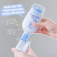 Nước Sữa Tẩy Trang Senka All Clear Milky Water Nourish Làm Sạch Sâu (Xanh Dương)