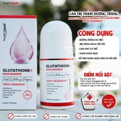 Lăn Vùng Nách Angel’s Liquid Glutathione Plus Niacinamide Arbutin Mờ Thâm Dưỡng Trắng 60ml