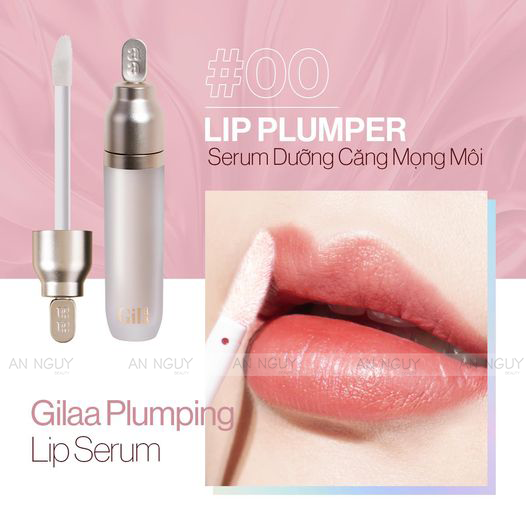 Son Dưỡng Môi Gilaa Plumping Lip Serum Giúp Căng Mọng Môi Màu 00 Lip Plumper 3.6g