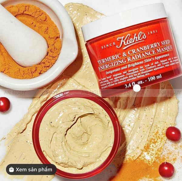 Mặt Nạ Nghệ Kiehl's Turmeric & Cranberry Seed Energzing Radiance Masque Sáng Da, Làm Sạch Dầu Thừa, Bã Nhờn