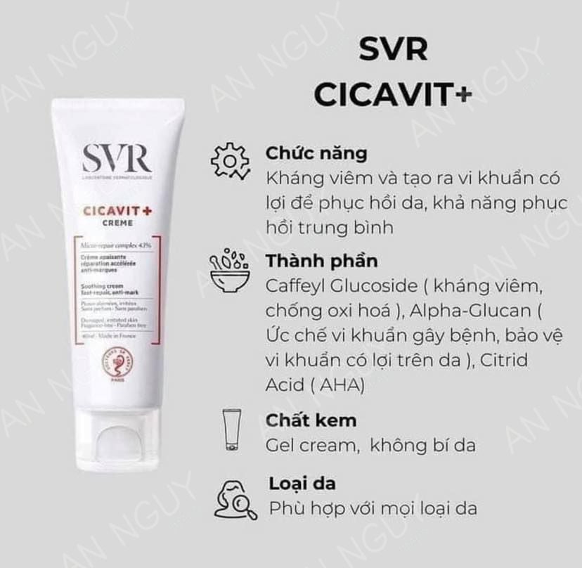 Kem Dưỡng SVR Cicavit + Creme Làm Dịu Da 40ml