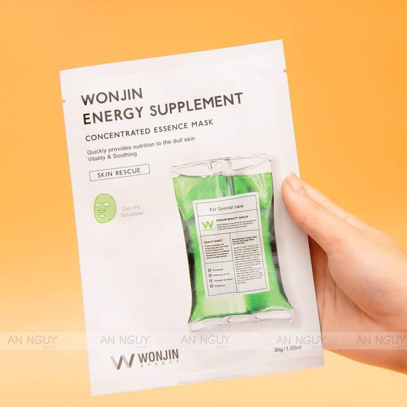Mặt Nạ Wonjin Energy Supplement Concentrated Essence Mak Phục Hồi, Cải Thiện Da 30gr