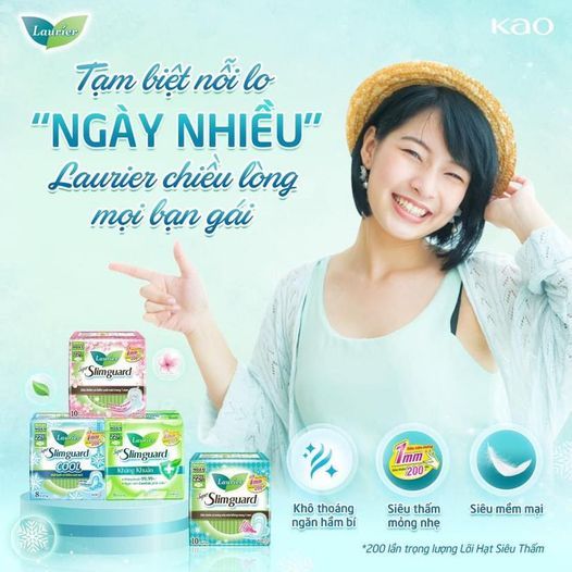 Băng Vệ Sinh Laurier Super Slimguard Hương Anh Đào