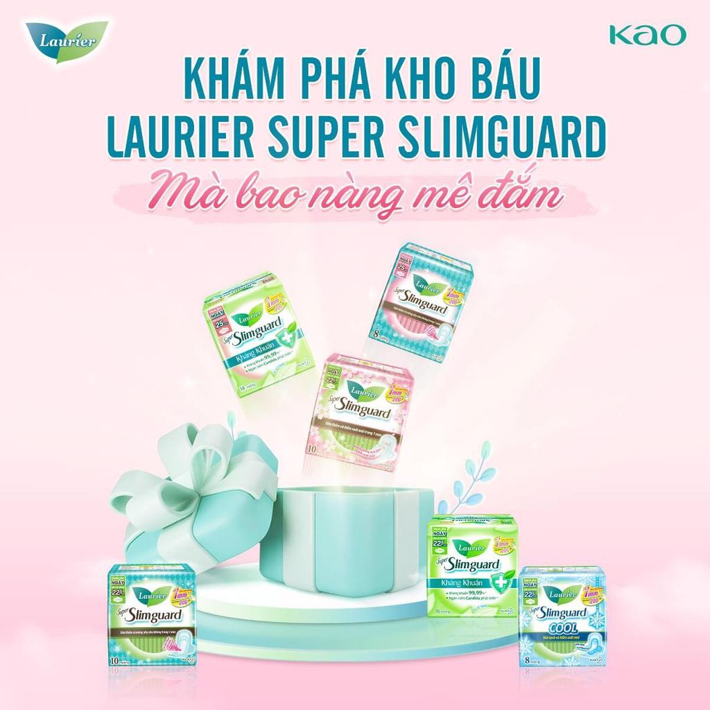 Băng Vệ Sinh Laurier Super Slimguard Hương Anh Đào