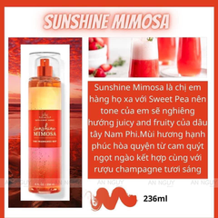 Xịt Thơm Bath & Body Works Sunshine Mimosa Fine Fragrance Mist Hương Thơm Thanh Lịch 236ml