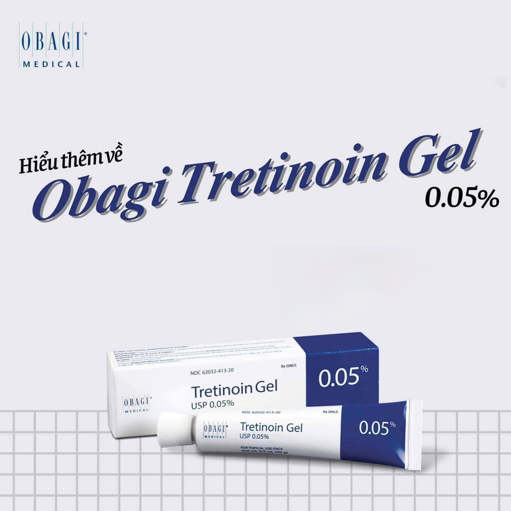 Gel Obagi Tretinoin Gel 0.05% Ngăn Mụn, Giảm Nám 20gr