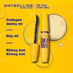 Chuốt Mi Maybelline Colossal Waterproof Dưỡng Mi Chắc Khỏe, Làm Dày Mi 9.2ml